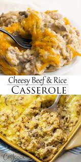 Healthydinnerrecipes Cheesy Ground Beef And Rice Casserole Beef Casserole Recipes Ground Beef Recipes For Dinner Beef Recipes For Dinner