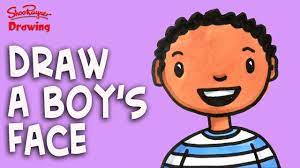 How To Draw A Boy S Face Easy Drawing For Kids Youtube Paper marker black & red oil pastel this activity is simple and easy for younger artists!