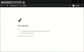 What is the name of the easter egg within google chrome that's available when you're offline? Dylan S Advent Of Cool Nerd Things Day 13 Chrome Dino Game Dylanbeattie Net