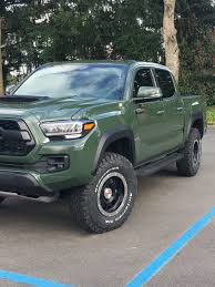 18 the tire pressure monitor system alerts the driver when tire pressure is critically low. Army Green Thread Let S Keep It Green Pickup Trucks Toyota Toyota Tacoma Trd Sport Overland Tacoma