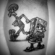 Black and white mr krabs silhouette @ silhouette.pics. 50 Spongebob Tattoo Designs For Men Cartoon Ink Ideas
