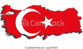 Malgré la tentative de ce dessin neutre de célébrer l'unité des deux communautés, le drapeau est le plus souvent utilisé par les chypriotes grecs. Turquie Drapeau National Contour Turquie Contour Flag National Blanc Isole Tomber Fond Pays Ombre Limite Canstock