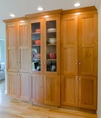 Kitchen Pantry Large Pantry Cabinet In Natural Cherry With Glass Cabinets I Pantry Cabinet Kitchen Pantry Cabinet Freestanding Kitchen Pantry Storage Cabinet