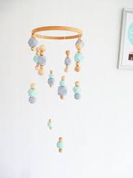 Wooden Beads Baby Mobile In Scandinavian Style Ecofriendly Wooden Baby Mobile Diy Baby Mobile Diy And Crafts Sewing