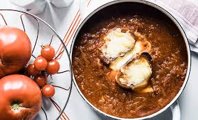 Toss tomatoes, onion and garlic in a mixing bowl with 1 tablespoon oil. Caramelized Onion Tomato Soup Recipe James Beard Foundation