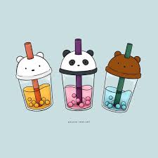 Riza On Instagram We Bare Bears Bubble Boba Tea With The Current Situation There S A Bubble Tea Craze Ongoing In My Country Kartu Lucu Perencanaan Kartun