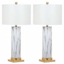 Stylecraft yates field white and clear pattern bottle ceramic table lamp. Table Lamp Sets Lighting