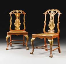 Red Japaned George Ll Side Chaires C1755 Giles Grenbey Originally 20 Of Mountbatten Apt Sold Sotheby S 104 500gbp Chair Antique Armchairs Antique Chairs