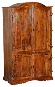 The unit blends in with nearly any style, by virtue of its reflective doors and. Modern Gothic Rustic Solid Wood Large Wardrobe Armoire With Shelves Traditional Armoires And Wardrobes By Sierra Living Concepts Houzz