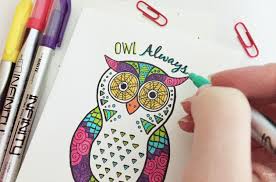 Feel free to add your own personal touch to every pattern and explore many feather color combinations. Valentine Cards Printable Owl Coloring Page Finding Zest