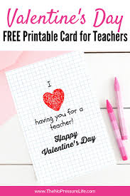 Free Printable Teacher Valentine S Day Card That Goes With Any Gift Teacher Valentine Cards Valentines Day Card Templates Printable Valentines Cards