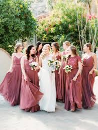 Chic Mauve And Metallic Palm Springs Wedding At Colony 29 Dusty Rose Bridesmaid Dresses Rose Bridesmaid Dresses Wedding Dress Trends