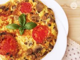 Ungete con un filo di olio evo in padella e versate il tutto: Frittata Con Funghi Champignons E Pomodori Ricette Al Volo