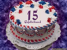 Jakosawi E Cards 15 Jaar Taart