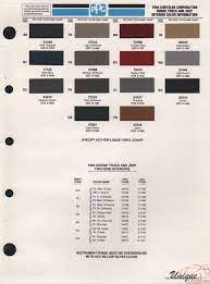 Dodge Paint Chart Color Reference