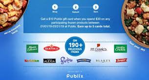 Publix gift cards make terrific company rewards, gifts for birthdays, weddings, graduations, and just about any occasion you can think of. Expired Get 10 Publix Gift Card For Every 30 Spent On Participating Frozen Food Products Limit 5 Expires 3 31 19 Gc Galore