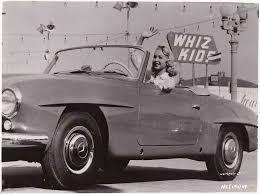 Actress Joi Lansing In A 190sl Apparently From A 1950 S Film Mercedes Benz Classic Mercedes Benz Classic Mercedes