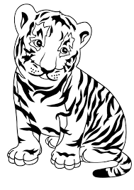 Cute baby tiger coloring pages. Coloring Pages Cute Baby Tiger Coloring Page