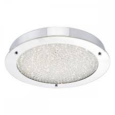 Flush ceiling light fixtures are a remarkably versatile type of fixture that is suitable for almost any interior space. Dar Pet5050 Peta Large Led Flush Ceiling Light Polished Chrome Crystal Beads