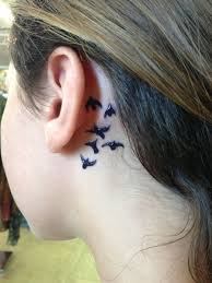 Bird Tattoo Behind Ear Pin By Charlie S Body Jewelry Airbru On Henna Henna Tattoo Tattoos Henna