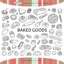 What can i do with bread clip art? 60 Pastry Doodle Clipart Elements Baked Goods Clip Art Bakery Illustration Png Hand Drawn By Nedti Bakery Illustration Doodles Doodle Drawings