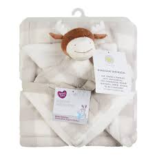 Our plush baby blankets and animal security blankets are more than just blankies, they're also plush animal pals. Parents Choice Baby Blanket And Lovie Moose Grey Walmart Com Walmart Com