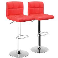 Clearance drop leaf kitchen island cart with bar stools folding. Costway Set Of 2 Bar Stools Adjustable Swivel Kitchen Counter Bar Chair Pu Leather Red Full Back Walmart Com Walmart Com