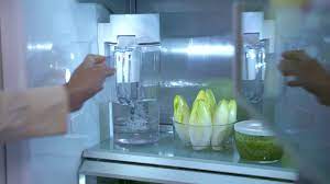 Some shelfs can hing down, some shelfs have a mechanism that allows half of the shelf to slide back so you can get bigger items standing up ex: Autofill Pitcher With Water Filtration Monogram Columns Youtube