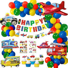 Smash cakes are the hottest trend in baby birthdays. Mmtx Party Decorations Boys Happy Birthday Banner Transport Vehicles Foil Balloons Plane Train Police Car School Bus Yacht Fire Truck Cake Toppers For Dump Truck Party Boys Baby Shower Boys 1st Birthday