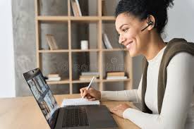884 Video Chat Home Office African American Stock Photos - Free &  Royalty-Free Stock Photos from Dreamstime