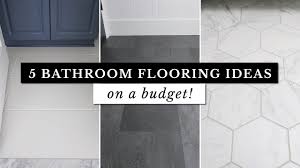 Staining concrete requires several steps, including smoothing and etching of the surface. 5 Bathroom Flooring Ideas On A Budget Youtube