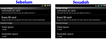 Sebelum melakukan penambahan memori internal ini, pastikan dahulu anda sudah mempartisi sd card anda menjadi 2 partisi. Cara Mudah Menambah Kapasitas Memori Internal Android Oprek Samsung