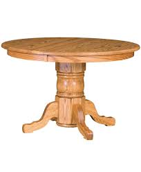 We offer solid top table with or without extension capabilities. Traditional Single Pedestal Dining Table Amish Direct Furniture