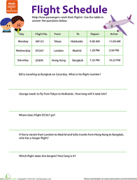 Planes And Trains Practicing Schedules 1 Worksheet Education Com Worksheets Reading Worksheets Education Com
