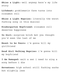 I Ve Started Liking Shine A Light Reprise A Little Bit Which Is So Messed Up But Yeah Also Fun Fact I Don T Like Heathers The Musical Musicals Musical Movies