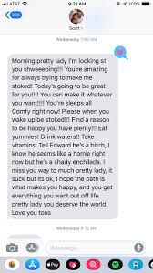 This is also one of the cute things to text your boyfriend. On Twitter My Boyfriend Sends Me These Morning Texts Every Single Day Ever Since He Called Out My Eating Disorder We Refer To It As Edward Https T Co 0tuzagu0mq