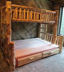 Cedar Log Bunk Bed With Drawers By Montanaranchinterior On Etsy 2995 00 Log Furniture Furniture Log Bunk Beds