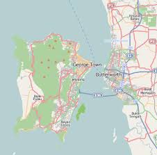 From a small settlement at the northeastern tip of penang island, george town has expanded over the centuries, particularly in the northwestern, western and southern directions, eventually linking up with bayan lepas at the. Datei Penang Osm Map Png Reisefuhrer Auf Wikivoyage