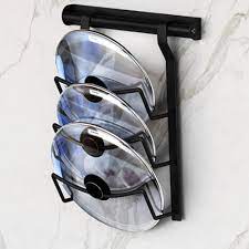 Shop with afterpay on eligible items. Pot Lid Rack Wall Mounted Pan Pot Cover Lid Rack Stand Stove Organizer Kitchen Storage Holder Rack Shelf Kitchen Accessory Spoon Rests Pot Clips Aliexpress