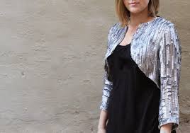 Pullu Kumastan Abiye Bolera Dikimi Kendin Yap Moda Bolero Desen Dikis Desenleri