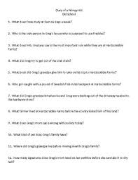 Who was the special guest mum brought with them on the road trip? Diary Of A Wimpy Kid Old School Worksheets Teaching Resources Tpt