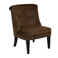 Create an inviting atmosphere with new living room chairs. Ventana Brown Velvet Accent Chair Kirklands
