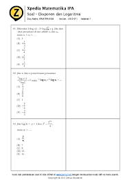 Bab 21 fungsi eksponen dan logaritma. Soal Eksponen Dan Logaritma Matematika Dasar