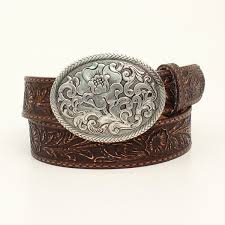 M&F Western® Women's Brown Tooled Lace Edge Western Belt – Solano's Boot &  Western Wear
