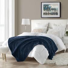 Shop navy throw blanket at neiman marcus, where you will find free shipping on the latest in more details ralph lauren home mathers throw blanket, 54x72 details the mathers throw blanket is cut. Swift Home 60 In X 70 In Navy Super Plush High Pile Faux Fur Oversized Throw Blanket Shthw1 001 Nv The Home Depot