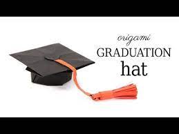 Origami Graduation Hat Tutorial Paper Kawaii Graduation Hat Origami Hat Tutorial