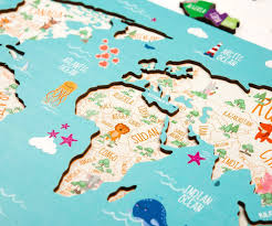 World map puzzle set is an entertaining educational activity for kids to help stimulate and challenge their minds, and aid in development as they play and learn. Kids World Map Puzzle