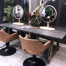Studio Lioness Raw Textures Mixed With Natural Elements And Our Chloe Tan Salonchair Studiolioness Regr Beauty Salon Interior Salon Chairs Beauty Loft