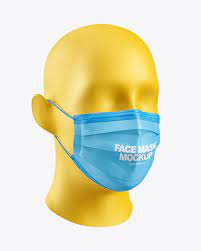 Download Face Mask Mockup In Apparel Mockups On Yellow Images Object Mockups