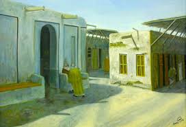 للفنان ايوب حسين ayoub hossein al ayoub bunashi cafe painting art kuwait